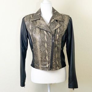 Vintage Limited Edition Harley-Davidson Black Leather Python Embossed Jacket
